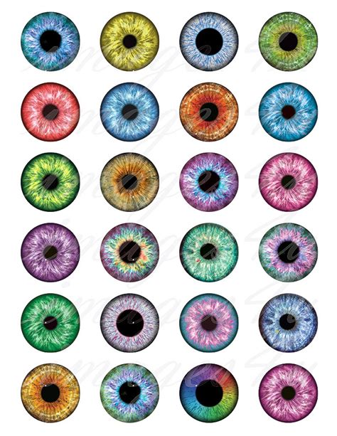 Eyes Digital Collage Sheet 20mm 18mm 16mm 14mm 12mm bottlecap | Etsy