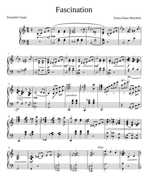 Fascination Sheet music for Piano (Solo) | Musescore.com