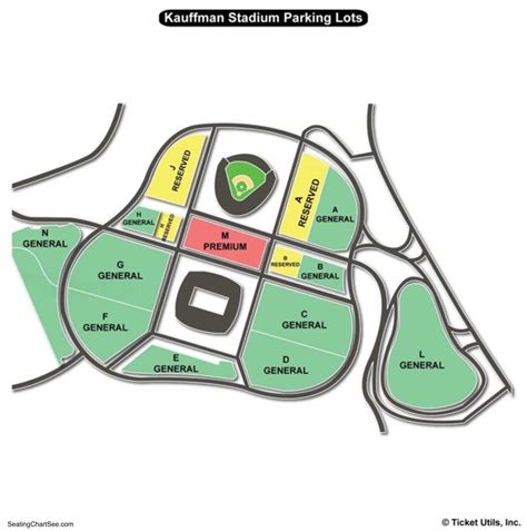 Beautiful Kauffman Stadium Parking Map - Seating Chart