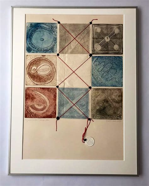 Peter Westen - 6 symbols in one - collage with etchings sold! View the auction result ...