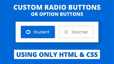 Custom Radio Buttons using only HTML & CSS