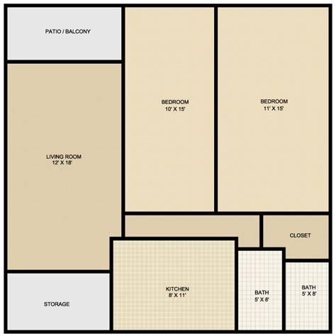 Floor Plans of Vista Village Apartments in Sierra Vista, AZ