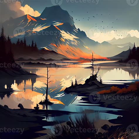 Landscape Art - Ai Generated 22416530 Stock Photo at Vecteezy