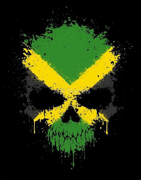 Jamaican Flag Splatter Skull Ying Yang Wallpaper, Bob Marley Artwork, Pop Art Tattoos, Jamaican ...