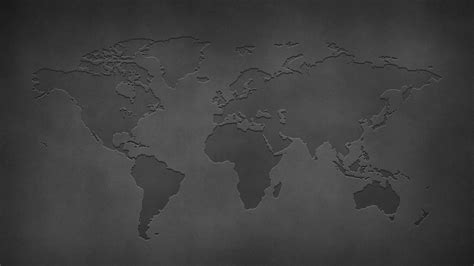 Grey Map Of The World