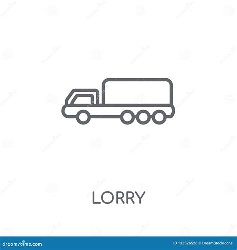 Lorry Linear Icon. Modern Outline Lorry Logo Concept on White Ba Stock Vector - Illustration of ...