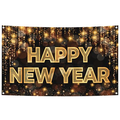 Buy XtraLarge Happy New Year Banner 2023-72x44 Inch Shiny New Years Eve Banner 2023 | Happy New ...