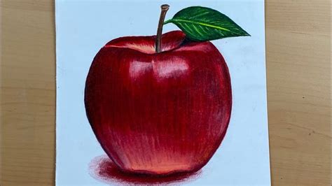 Apple with color Pencils(Timelapse) | Color pencil Shading Video ...
