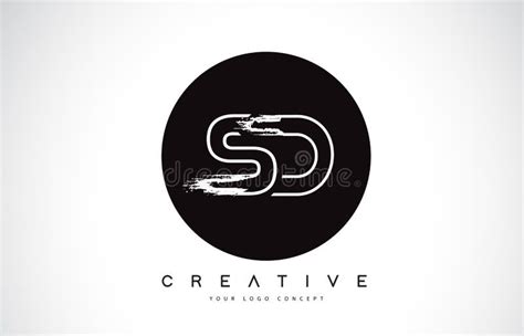 SD Modern Leter Logo Design with Black and White Monogram. Creative ...