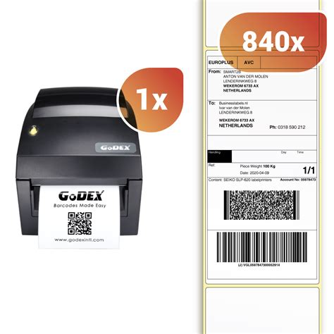 DHL labelprinter startpakket Godex DT41 - BusinessLabels.nl
