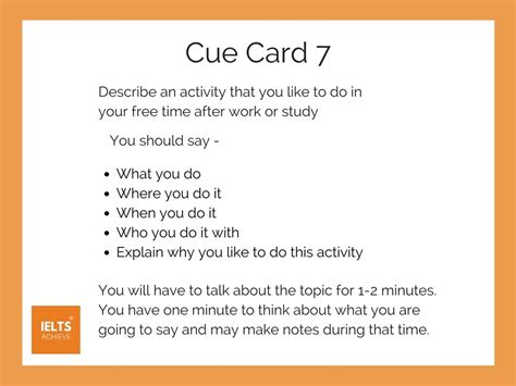 Speaking Cue Cards With Answers Ielts Cue Card Topics Ielts ...