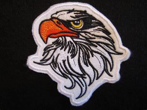 Embroidered Eagle Head Iron On Patch Eagle Patch Iron On | Etsy