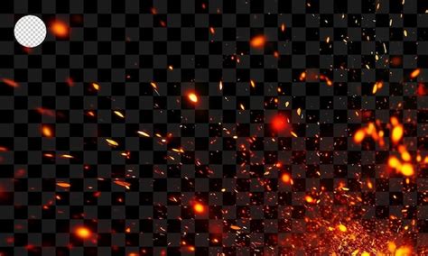 Premium PSD | Fire splash effect isolated on transparent background png psd