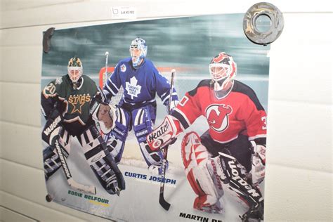 VINTAGE NHL HOCKEY GOALIE POSTER - Bodnarus Auctioneering