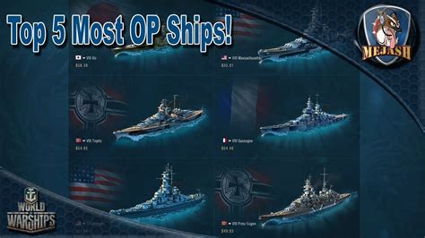 Top 5 Over Powered Premium ships! World of Warships (2018) - YouTube