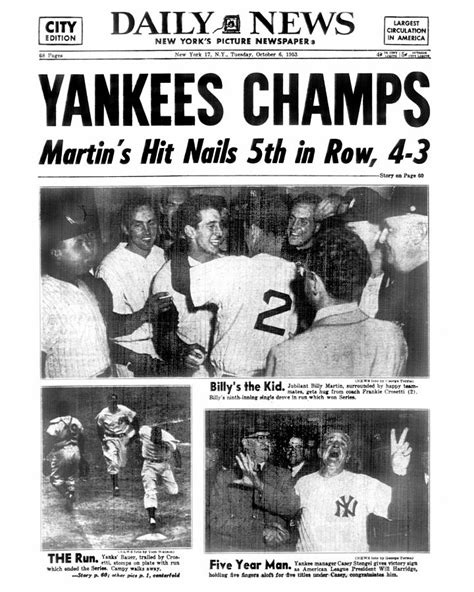 Daily News Back Page Dated Oct. 6, 1953 by New York Daily News Archive