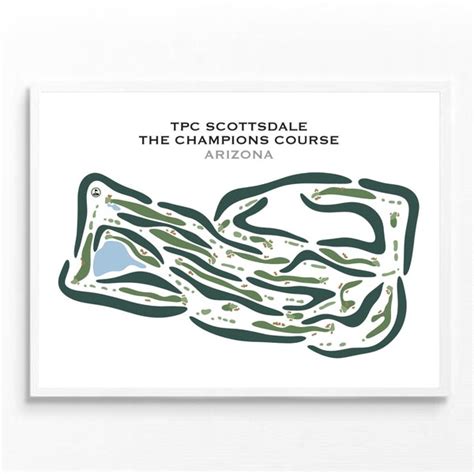 Golf Course Map Tpc Scottsdale - Etsy