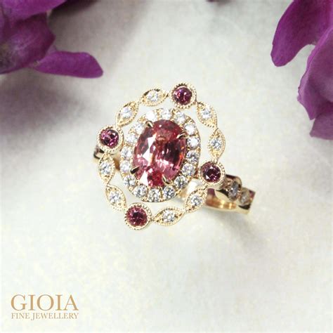 padparadscha Engagement Ring - Customised Engagement Proposal Ring with ...