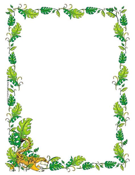 Image result for jungle animal Page Borders | Borders for paper, Clip ...