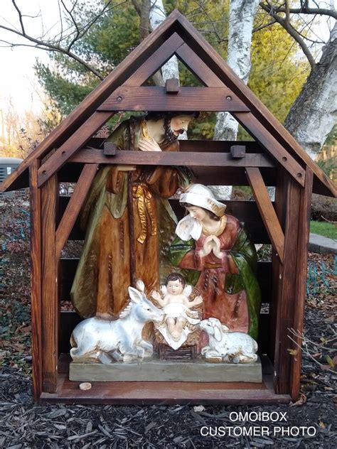 Large Indoor Nativity Stable Wooden Nativity Manger Custom - Etsy