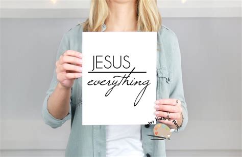 Jesus over Everything print wall art quote Jesus quote print | Etsy ...