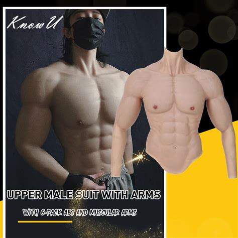 KnowU-Cosplay-Male-Upper-Suit-with-Muscular-Arms-6-pack-Abs-Blood ...