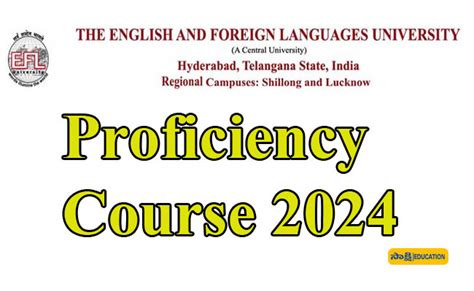 EFLU Hyderabad Proficiency Course 2024| Sakshi Education