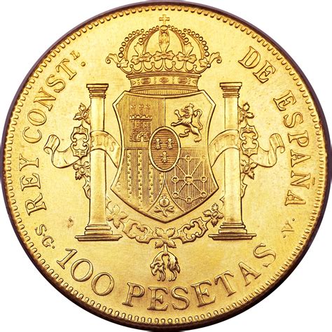 100 Pesetas - Alfonso XIII (3rd portrait) - Spain – Numista