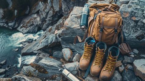 Premium Photo | Hiking adventure gear set aig