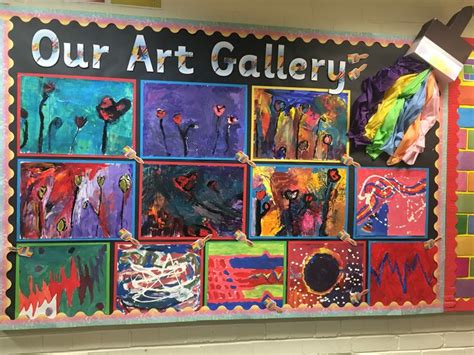 Art Gallery Display | Classroom art display, Art display kids, Art ...