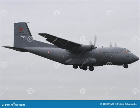 C-160 Transall of the Turkish Air Force Landing at a France Air Base Editorial Image - Image of ...