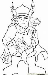Thor Coloring Page For Kids  Free The Super Hero Squad Show Printable sketch template