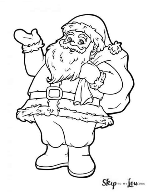 Coloring Pages Of Santa