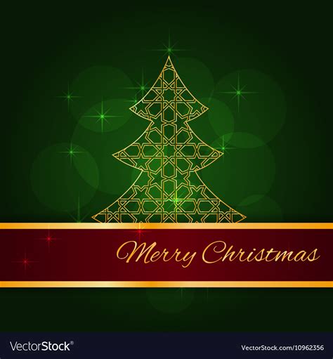 Green christmas card Royalty Free Vector Image