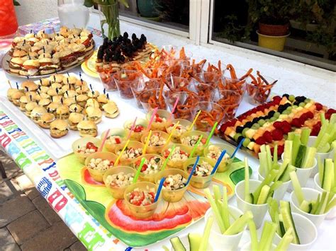 Miniature food, amazing kids' birthday spread. | Kids party food, Party ...