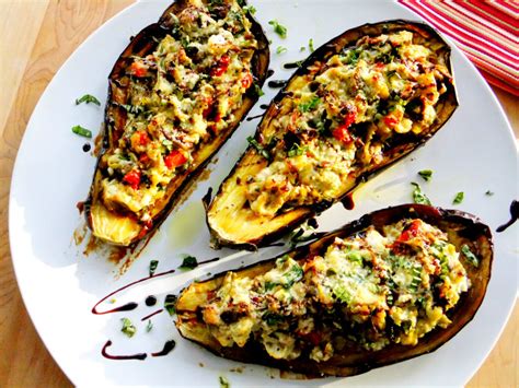 Stuffed Eggplant with Ricotta, Spinach and Artichoke - Proud Italian Cook