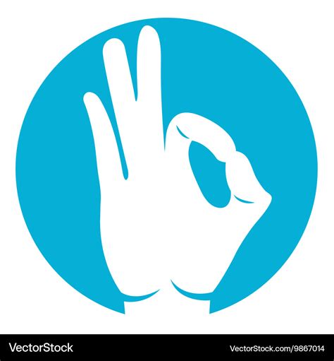 Ok hand icon Royalty Free Vector Image - VectorStock