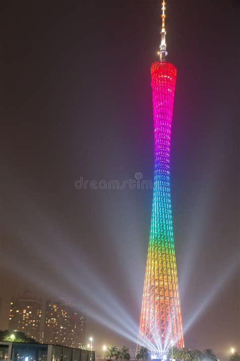 Canton Tower, Guangzhou, China, at Night Editorial Photography - Image of structure, building ...