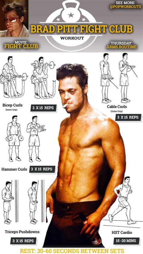 Brad Pitt Fight Club Body: How To Get It | Pop Workouts | Fight club workout, Pop workouts ...