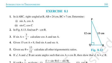 Class 10 Trigonometry Excercise 8.1 Question no 10 (NCERT MATH) - YouTube