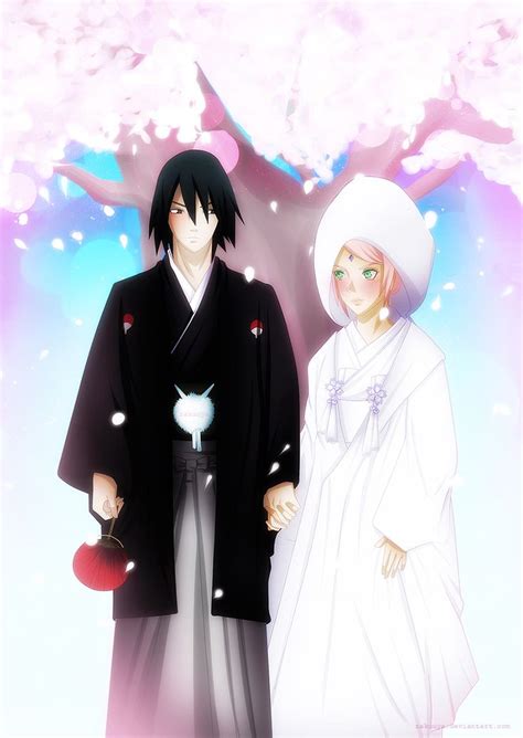 Their wedding day | Sasusaku, Sakura and sasuke, Anime