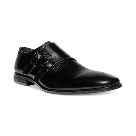 Steve Madden Divito Monk Strap Shoes in Black for Men - Lyst