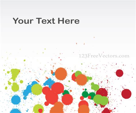 Vector Colorful Splashes Background Banner Design by 123freevectors on ...