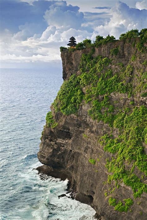 Sunset from the Pura Uluwatu Temple on Bali Stock Image - Image of ...