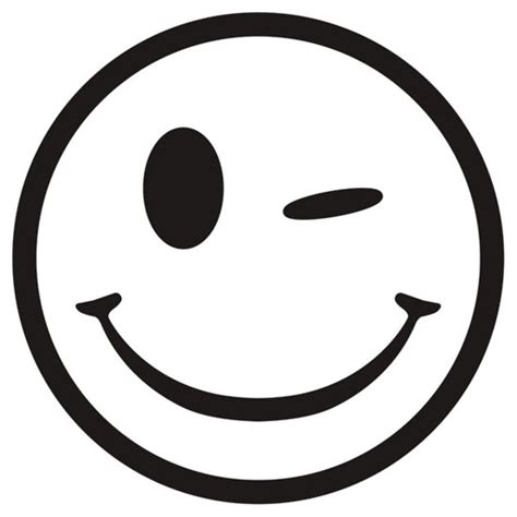 Winking Smiley Face Clip Art Black And White free image download