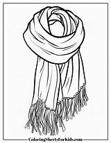 Scarf Coloring Pages Free Downloads  Sheets For Kids sketch template