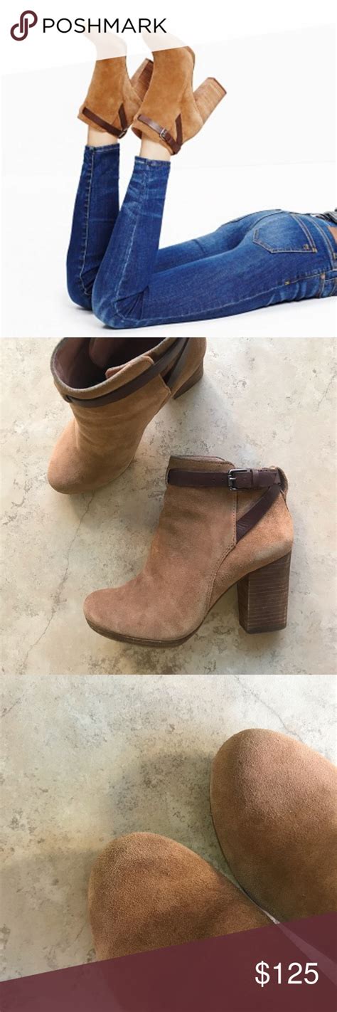 Madewell Truffle Brown Aimee Suede Ankle Boots 7.5 This lovely pair of Madewell Aimee Suede ...