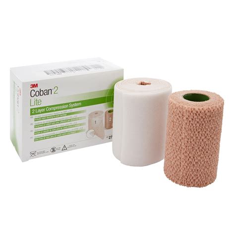 3M Coban Lite 2 Layer Compression Bandages System - Tan/White