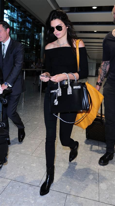 Kendall Jenner Airport Style - London Heathrow Airport, June 2015 • CelebMafia