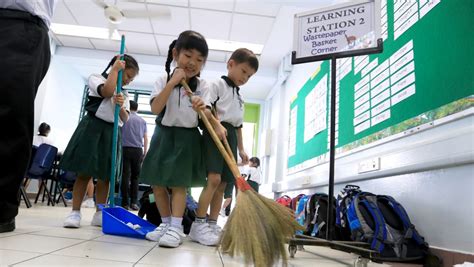 Daily school cleaning for students ‘a good lesson in social ...